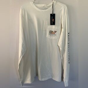 Brand new still with tags 
Unique Vineyard Vines long sleeve white tee XL